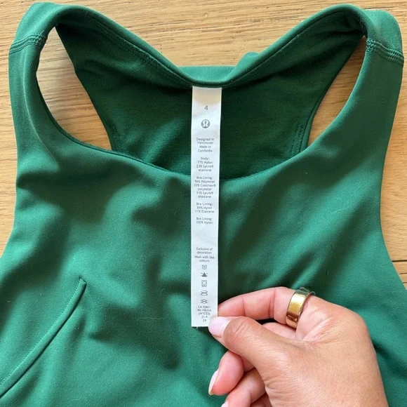 Green Lululemon Invigorate Train Tank - Picture 4 of 5